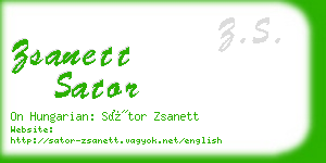 zsanett sator business card